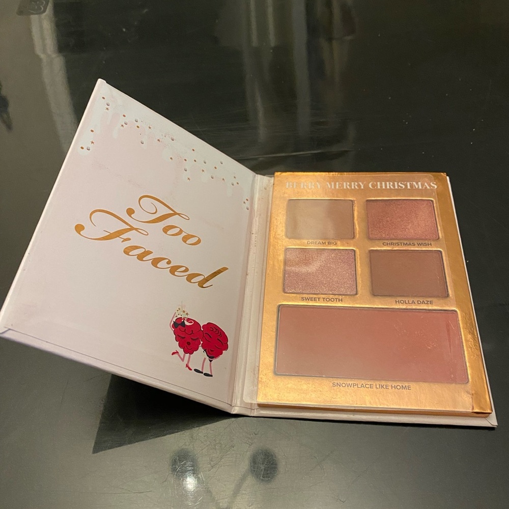 3 RARE Too Faced Holiday eye and cheek palettes